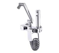 TYMYW Grifo de Cocina Fregadero Pared Plegable Brazo Giratorio de 360° Grifo Cocina Pared Latón Mezclador 2 Orificio,Cromado