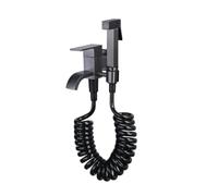 TYMYW Grifo de Ducha con Alcachofa Y Manguera Gris de Pared Kit Ducha Higienica para Wc de Latón para Balcón,Baño
