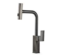 TYMYW Grifo Extraible Cocina Acero Inoxidable Cascada Giratorio de 360° Grifo Cocina Extraible 3 Modos Monomando Mezclador