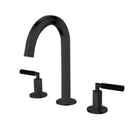 TYMYW Grifo Mezclador Baño Lavabo 3 Orificios Doble Manija Grifo para Lavabo Dividido de 8 Pulgadas de Latón,Negro