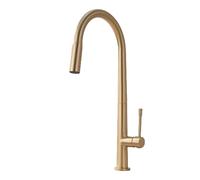 TYMYW Grifos de Cocina Fregadero Extraible Monomando Mezclador Grifo Cocina Giratorio 360 con 2 Modos Latón,Oro