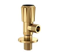 TYMYW Válvula Angular de Latón 1/2 Pulgada Caliente y Frío Llave de Paso Agua de Pared para Baño, Cocina,Cromado,1 Piezas