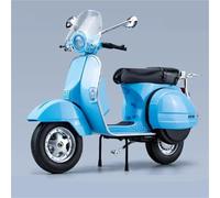 TYNBV Modelo de Coleccionable 1:10 para Vespa 125 Aleación Modelo De Motocicleta Ocio Diecasts Metal Clásica Simulación Sonido Y Luz Regalos(BLU)