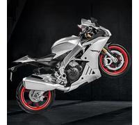 TYNBV Modelo de Coleccionable 1/12 para Aprilia RSV4 RR1000, Modelo De Motocicleta, Coche Juguete Aleación Simulación(Silver with Box)