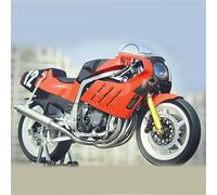 TYNBV Modelo de Coleccionable 1/12 para Suzuki para YOSHIMURA GSX-R750 1986 Motocicleta Estática Plástico Ensamblado Modelo De Coche Juguete
