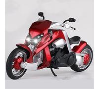 TYNBV Modelo de Coleccionable 1:12 para Yamaha Tyrannosaurus Rex V-Rex Aleación Modelo De Motocicleta Sonido Luz Niños Juguetes Regalo(Rex Red with Box)