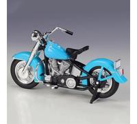TYNBV Modelo de Coleccionable 1:18 para Harley para Davidson para Hydra Glide 74FL 1953 Modelo De Motocicleta Simulación Diecast Metal Juguete Regalos(Blue Retail Box)