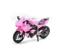 TYNBV Modelo de Coleccionable Aleación 1:18 para Motocicleta para Kawasaki H2R, Modelo De Scooter Juguete, Regalo, Adorno para Pastel(Rose)