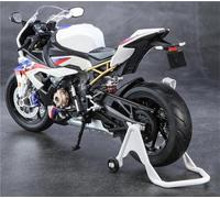 TYNBV Modelo de Coleccionable Modelo De Motocicleta En Miniatura Aleación Fundida A Presión 1:9, Juguetes con Luces, Volante Y Dirección para BMW S1000RR S 1000RR S1000 RR(White)