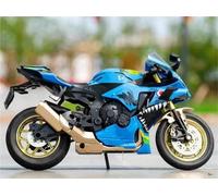 TYNBV Modelo de Coleccionable Modelo De Motocicleta para Yamaha Fundición A Presión A Escala 1:10, Colección, Hobby, Sonido Y Luz, Juguete Regalo Todoterreno(Sky Blue)