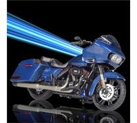 TYNBV Modelo de Coleccionable Modelo Motocicleta Fundición A Presión 1/18 Colección Aleación Juguete para Hobby Regalo Todoterreno para Harley para Davidson CVO Road Glide 2022(BLU)
