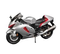 TYNBV Modelo de Coleccionable Motocicleta En Miniatura De Aleación Fundida A Presión 1/12, Juguetes con Volante Y Dirección para Suzuki para Hayabusa 2022(Silver)