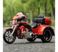 TYNBV Modelo de Coleccionable Triciclos De Motocicleta A Escala 1:12, Modelo A, Juguete para Decoración Interiores, Regalo Cumpleaños para Harley, para Davidson, CVO para Tri Glide 2021(Orange)