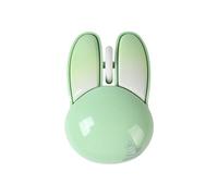 Tynerza Ratón inalámbrico compacto y silencioso, forma de conejo de animales, inalámbrico, 1200 ppp, 2,4 GHz, plug-and-play, ratón óptico inalámbrico con nanorreceptor USB para ordenador, portátil