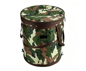 TYNJKJDM Bolsa de Basura de jardín,Cubo de Basura para Camping,Plegable Papelera para Auto con Asas Cubo de Tela Oxford Contenedor para Exterior Patio Camping Recogida De Reciclaje Y Mante(Large)