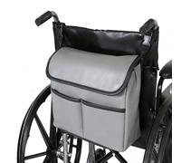 TYNJKJDM Bolsa para Silla de Ruedas, Bolsa de Andador, Bolsa Trasera para Silla de Ruedas,Bolsa Lateral para Silla de Ruedas Organizador de Accesorios para Walkers,Mobility Scooters,Rollators(Grey)
