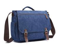TYNJKJDM Bolso Bandolera para Hombre, Resistente Bolso Mensajero de Lona con múltiples Bolsillos y Correa Ajustable, Bolso de Trabajo Unisex, para Trabajo,Viajar,Colegio,Shopper(Blue)