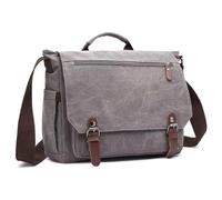 TYNJKJDM Bolso Bandolera para Hombre, Resistente Bolso Mensajero de Lona con múltiples Bolsillos y Correa Ajustable, Bolso de Trabajo Unisex, para Trabajo,Viajar,Colegio,Shopper(Gray)