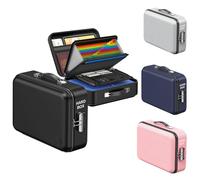 TYNJKJDM Caja Fuerte Ignífuga con Cerradura, Caja de Documentos Ignífuga 3200°F, Certificado Importante con Bolsa Organizadora de Varias Capas, Bolsa de Documentos para el hogar Oficina Viajes(Black)