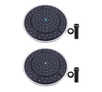 Tynmoel 2 Pcs 25 cm Plástico Forma Redonda Lluvia Ducha Accionada Ducha Superior de la Habitación Accesorios de Cabina de Boquilla de Cabeza de Techo