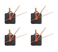 Tynmoel 4 Paquete Piezas De Reparación DIY De Manos De Reloj De Pared De Repuesto Mecanismo De Movimiento del Péndulo Motor De Reloj De Cuarzo con Manos Y Kit De Accesorios(Negro&Naranja)