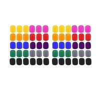 Tynmoel Paquete de 60 Cubiertas Gruesas de Espuma para Micrófono de Escenario de Mano para DJ Karaoke (12 Colores)