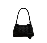 TYNXK Handwoven Small Bag Women's Underarm Single Bag Summer Handbag(Black)