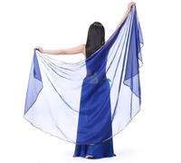 TYNXK PañUelo De Seda para Velos de Danza del Vientre Mariposa polillas alas Color sólido Gasa Cabeza Bufanda Chal 250x120cm. Danza del Vientre (Color : Royal Blue)