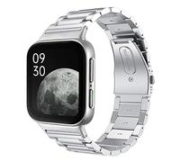 Tyogeephy Compatible con Correa Acero inoxidable Metal Reemplazo Muñequera para mujeres hombres Oppo Watch 41mm & 46mm Watch