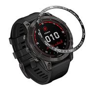 Tyogeephy Compatible con Fenix 7X/Fenix 7X Pro Bisel de reloj, Acero inoxidable Polished Adhesive Cover Anti-Scratch Funda protectora para Garmin Fenix 7X Pro/Sapphire