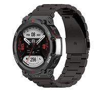 Tyogeephy Correa Compatible con Amazfit T-Rex 2, Acero inoxidable Metal Correa Reemplazo Sport Pulsera Compatible con Amazfit T-Rex 2 Muñequera