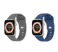 Tyogeephy Correa Compatible con Apple Watch Correa 38mm 40mm 41mm 42mm 44mm 45mm 49mm, Pulseras de Repuesto Deportivas Impermeable de Silicona Suave para iWatch Series 8 7 6 5 4 3 2 1 SE Ultra