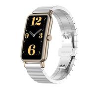 Tyogeephy Correa Compatible con Huawei Watch Fit Mini Smartwatch Solid Acero inoxidable Pulsera Link Metal Correa para Watch Fit Mini Accessories