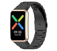 Tyogeephy Correa Compatible con OPPO WATCH FREE, Acero inoxidable Metal Correa Reemplazo Sport Pulsera Compatible con OPPO WATCH FREE Muñequera