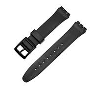 Tyogeephy Correa Compatibles con Swatch 16mm 17mm 19mm 20mm Correas, Muñequeras Deportivas de Silicona Suave de Repuesto para Mujeres Hombres