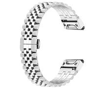 Tyogeephy Correa de reloj para Garmin Fenix 7S / Fenix 6S / Fenix 5S Quick Fit 20mm de acero inoxidable ajustable correa de repuesto para Garmin Descent Mk2S