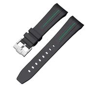 Tyogeephy Correa para Reloj Swatch X Blancpain MoonSwatch Rolex de 22mm Correa de Repuesto de Silicona Goma Correa Curva sin huecos, Pulsera de Repuesto de Reloj de Caucho 22mm