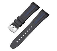Tyogeephy Correa para Reloj Swatch X Blancpain MoonSwatch Rolex de 22mm Correa de Repuesto de Silicona Goma Correa Curva sin huecos, Pulsera de Repuesto de Reloj de Caucho 22mm