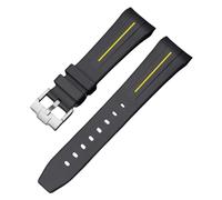 Tyogeephy Correa para Reloj Swatch X Blancpain MoonSwatch Rolex de 22mm Correa de Repuesto de Silicona Goma Correa Curva sin huecos, Pulsera de Repuesto de Reloj de Caucho 22mm