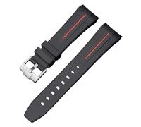 Tyogeephy Correa para Reloj Swatch X Blancpain MoonSwatch Rolex de 22mm Correa de Repuesto de Silicona Goma Correa Curva sin huecos, Pulsera de Repuesto de Reloj de Caucho 22mm