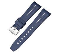 Tyogeephy Correa para Reloj Swatch X Blancpain MoonSwatch Rolex de 22mm Correa de Repuesto de Silicona Goma Correa Curva sin huecos, Pulsera de Repuesto de Reloj de Caucho 22mm