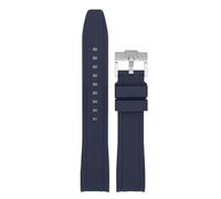 Tyogeephy Correa para Reloj Swatch X Blancpain MoonSwatch Rolex SEIKO de 22mm Correa de Repuesto de Silicona Goma Correa Curva sin huecos, Pulsera de Repuesto de Reloj de Caucho 22mm