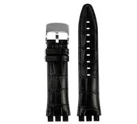 Tyogeephy Correa para Swatch Irony Series YVS423 420 21mm, Hombres Mujeres Correas de Repuesto de Cuero para YVS423 420 21mm