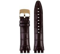 Tyogeephy Correa para Swatch Irony Series YVS423 420 21mm, Hombres Mujeres Correas de Repuesto de Cuero para YVS423 420 21mm