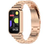 Tyogeephy Correas compatibles con Xiaomi band 9 active, bandas de metal de acero inoxidable para negocios, pulsera de repuesto para Redmi Band 3