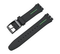 Tyogeephy Correas de Reloj Compatibles con Swatch 16mm 17mm 19mm 20mm, Correas Deportivas de Silicona para Mujer y Hombre, Pulsera de Repuesto