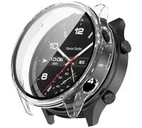 Tyogeephy Funda Compatible con Oneplus watch 2R, Carcasa Protectora con Cristal Templado Protector de Pantalla, [Dureza 9H] Protección Carcasa Compatible con Oneplus watch 2R