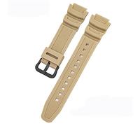 Tyogeephy Impermeable resina natural Reemplazo Correa 18mm para Casio AQ- S800W SGW-300H MRW-200H AE-1200 W-800H W-735H