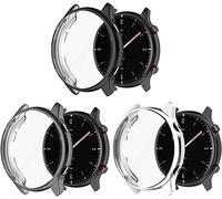 Tyogeephy Pantalla Protector Fundas Compatible con Amazfit GTR 2 & Amazfit GTR 2e Watch TPU Delgado Funda Protectora [Plating Metal Color Frame] [3D Full Coverage] Shell Protector para GTR 2 Watch