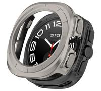 Tyogeephy Silicona Funda para Samsung watch ultra 47mm Case,PC Plating Película Templada Caso Smartwatch, Flexible Protectora Cover Case para Sam sung watch ultra 47mm Accessories